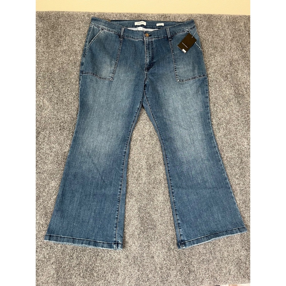 NWT Nine West Woman JeansBlue Bootcut Cotton Blend High Rise Size 18 W